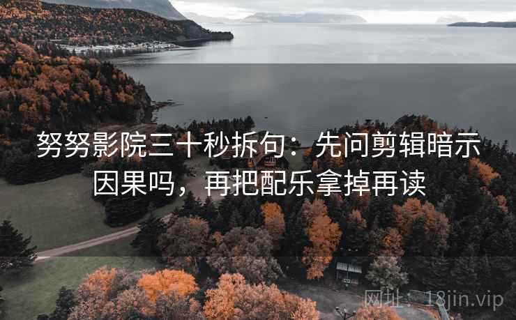 努努影院三十秒拆句：先问剪辑暗示因果吗，再把配乐拿掉再读  第2张