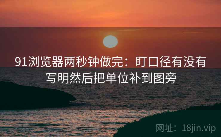 91浏览器两秒钟做完：盯口径有没有写明然后把单位补到图旁  第2张