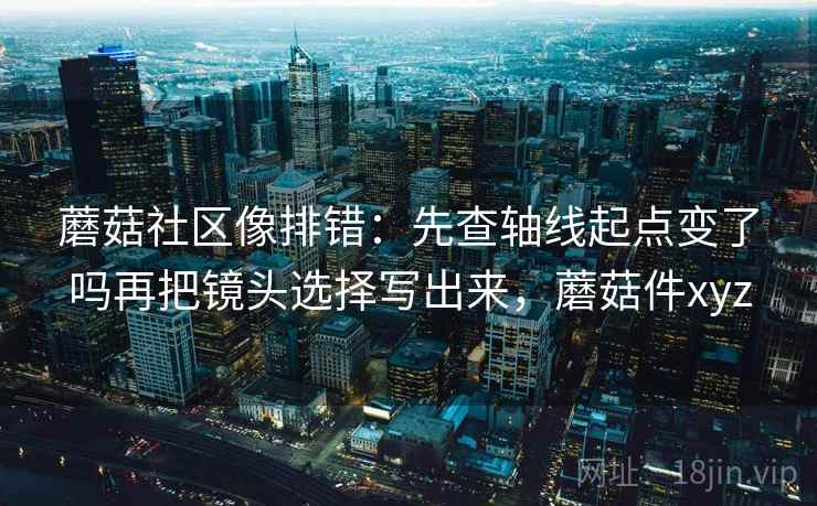 蘑菇社区像排错：先查轴线起点变了吗再把镜头选择写出来，蘑菇件xyz  第2张